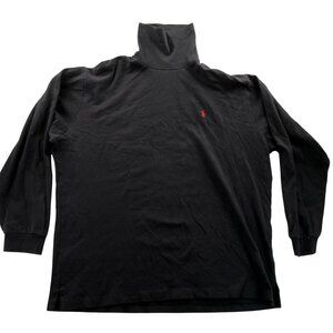 Polo Ralph Lauren Mens Turtkeneck Shirt XXL Black Long Sleeve Lightweight Casual